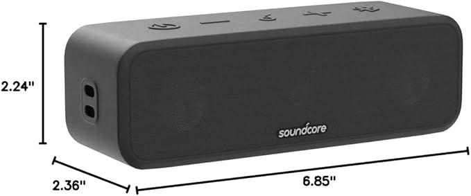 Soundcore Anker 3 Portable Bluetooth Speaker - Wireless, IPX7 Waterproof, 24H Playtime, Pure Titanium Diaphragm Drivers, PartyCast, BassUp, Custom EQ App - for Home, Shower, Outdoor, and Beach