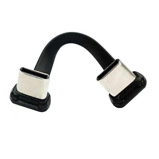 chenyang USB C Short Flat Cable USB 2.0 Type C Dual 90 Degree Angled PD 65W Fast Charge Data Extension Cable 70MM
