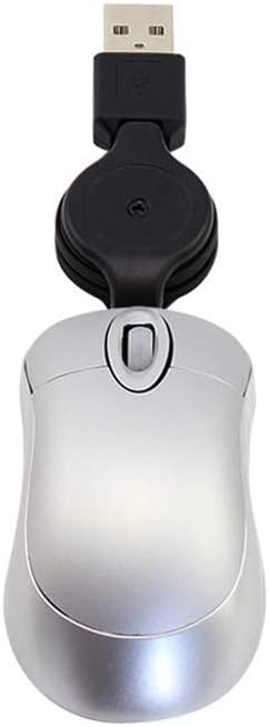Wired Mouse Mini Small Travel Mice with Retractable Cable Portable Compact Pocket Tiny Handheld Little Optical USB-A Mouse for Laptop PC Computer Macbook Kids Girl Boy Women Men Small Hands Gift