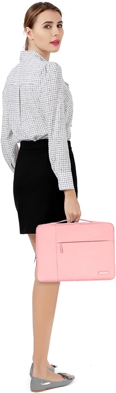 MOSISO Laptop Case 16 inch, 15-15.6 inch Laptop Sleeve with Handle Compatible with MacBook Pro 16 inch, HP, Acer, Dell, Lenovo, ASUS Notebook, Polyester Multifunctional Computer Bag, Chalk Pink
