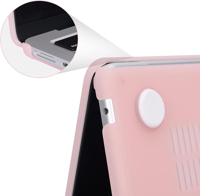 EooCoo Case Compatible with MacBook Air 13 inch M5 2026-2022 Release M4 M3 M2 A3449 A3240 A3113 A2681, Hard Shell&Keyboard Skin Cover&Screen Protector for Mac Air 13.6 inch, Matte Dusty Pink