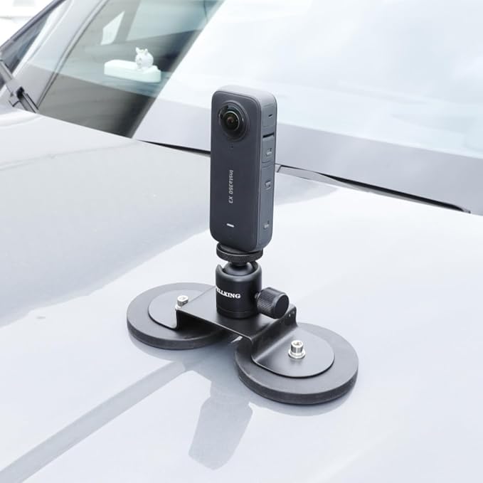 PellKing Magnet Camera Mount for GoPro 13/Insta360 X5/X4/X3,Heavy-Duty Metal Car Magnetic Camera Mount with 360 Degree Rotation Ball Head for Car,Compatible with GoPro Hero 13 12 11 Black 8/7/6/5,Etc - Image 8