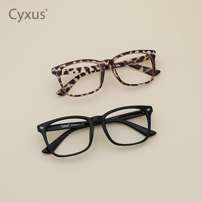 Cyxus Blue Light Glasses Men Women Reduce Eye Strain UV Blocking for Office Work Computer Screen 8082