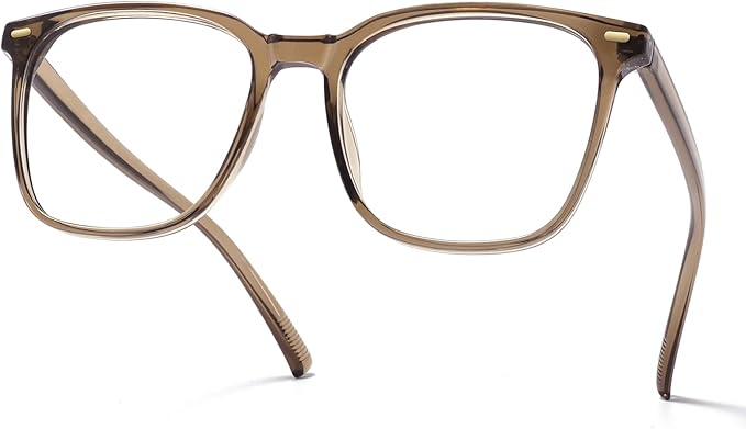 Oversized Square Blue Light Blocking Glasses for Women Men, Anti-Fatigue Computer Monitor Glasses Reduce Eye Strain
