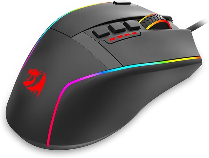 Redragon Gaming Mouse, Wired Gaming Mouse 26,000 DPI Opitacl Sensor, Ergonomic Mouse with Fire Button, Macro Editing Programmable RGB Mouse for Laptap/PC/Mac