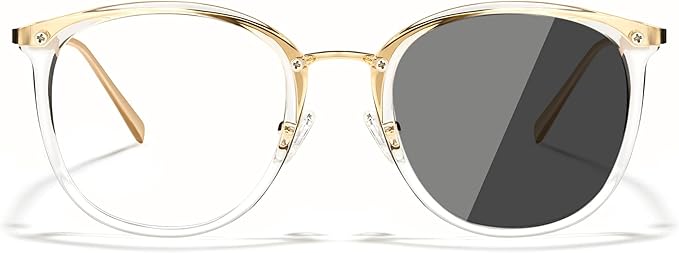 Cyxus Blue Light Glasses Photochromic Lens for Women, Fashionable Computer Glasses on Office Reduce Eye Strain Anti Migraine Great for Working Reading