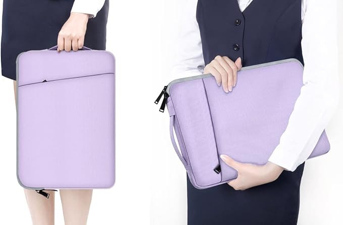 13 Inch Laptop Sleeve Case for 13-inch New MacBook Air M5 A3449 M4 A3240 2025 2026,13 13.6 Inch MacBook Air 13 M3/M2/M1 2020-2024, Computer Carrying Bag with Handle, Purple