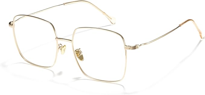 Cyxus Blue Light Glasses for Men and Women, Round Metal Frame Computer Eyeglasses for Office, Gaming, Reading 8090
