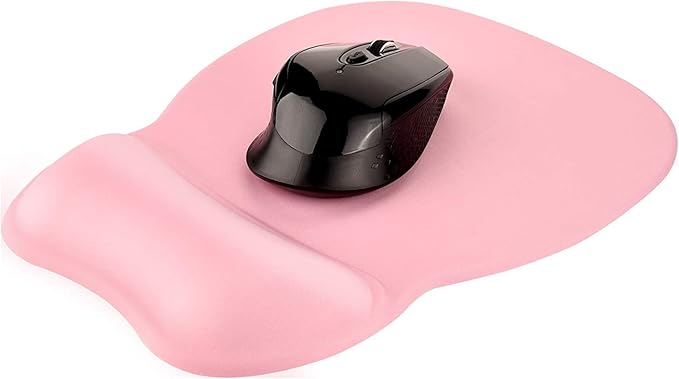EooCoo Ergonomic Mouse Pad with Wrist Support, Mousepad with Memory Foam Wrist Rest and Non-Slip Base for Computer, Cafe, Home & Office, 9.64 x 8.26 in Office Desk Accessories