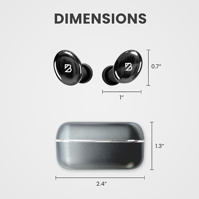 Back Bay Audio Tempo 30 Wireless Earbuds for Small Ears - Award-Winning Sound, Sweatproof Bluetooth Earbuds, Comfortable Ear Buds for Women, Gold Earphones Small Ear Canals, Long Battery Headphones