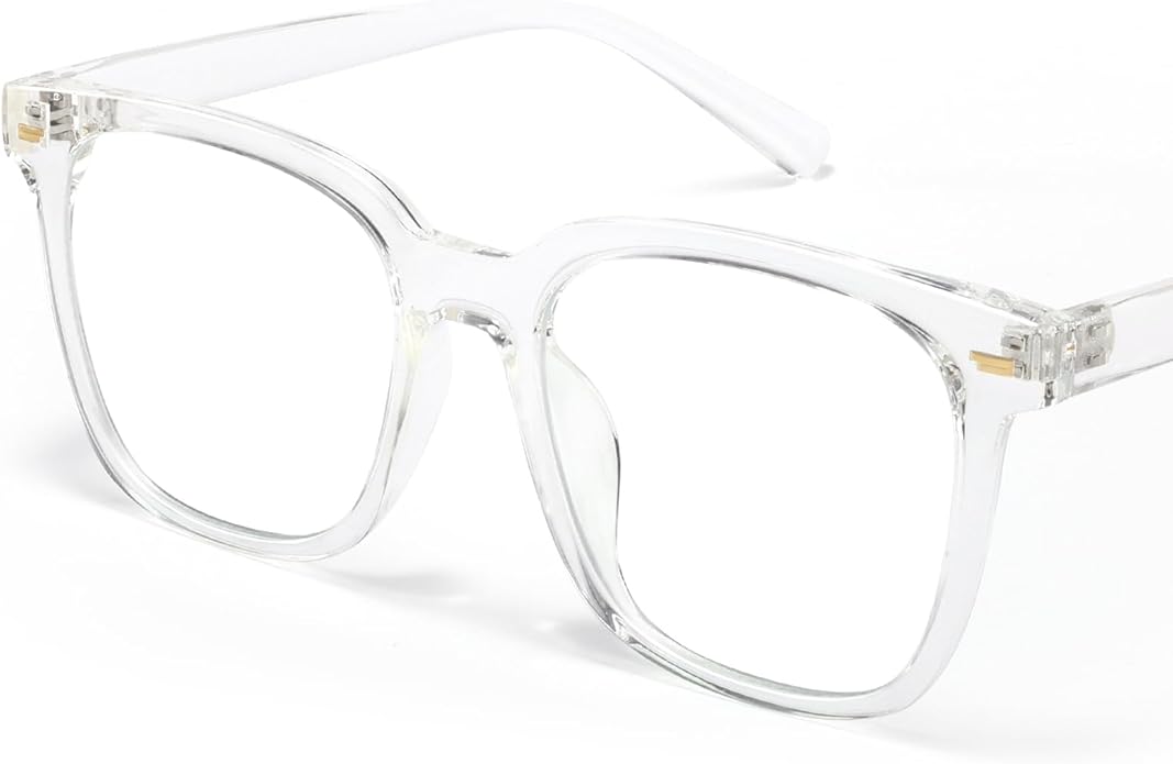 PANNER Oversized Square Blue Light Blocking Glasses for Women Men Anti Glare Reduce Eyestrain Computer Glasses