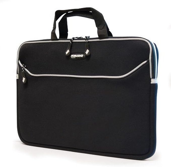 Mobile Edge Black SlipSuit, Cushioned EVA Laptop Sleeve w/Handle, 15.6 Inch to 16 Inch Screens, Large Zippered Exterior Pocket, Water-Resistant, MESS1-16