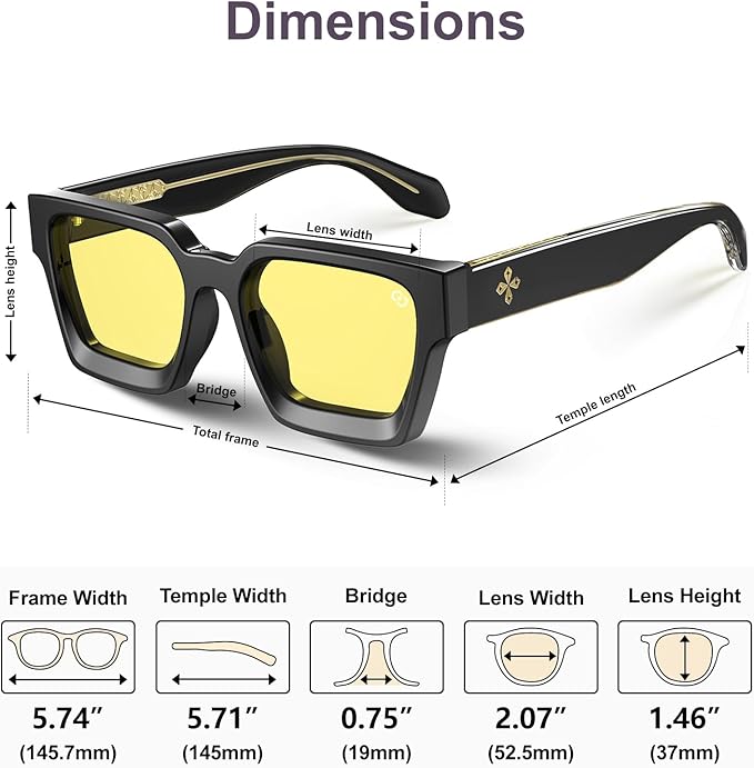 VISOONE Gamer Glasses Professional Blue Light Filter with Anti-Fatigue and Anti-Glare for Men and Women RIVER