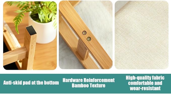 viewcare Gray Foot Stools Ottoman, Small Soft Footrest Ottoman with Wood Legs, Wood Foot Stool for Living Room, Bedroom, and Kitchen