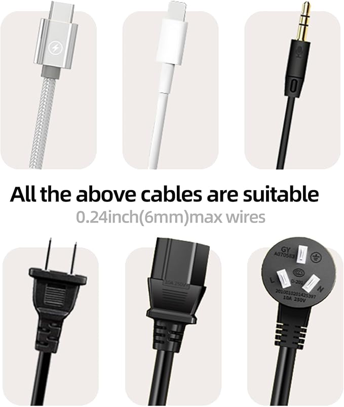 11PCS Cable Management Cord Holder Organizer, Magnetic Cable Clips Adhesive Wire Keeper, Under Desk for Bedside Nightstand Table Desktop USB Wall Car Office Workspace Accessories (Black) - Image 9