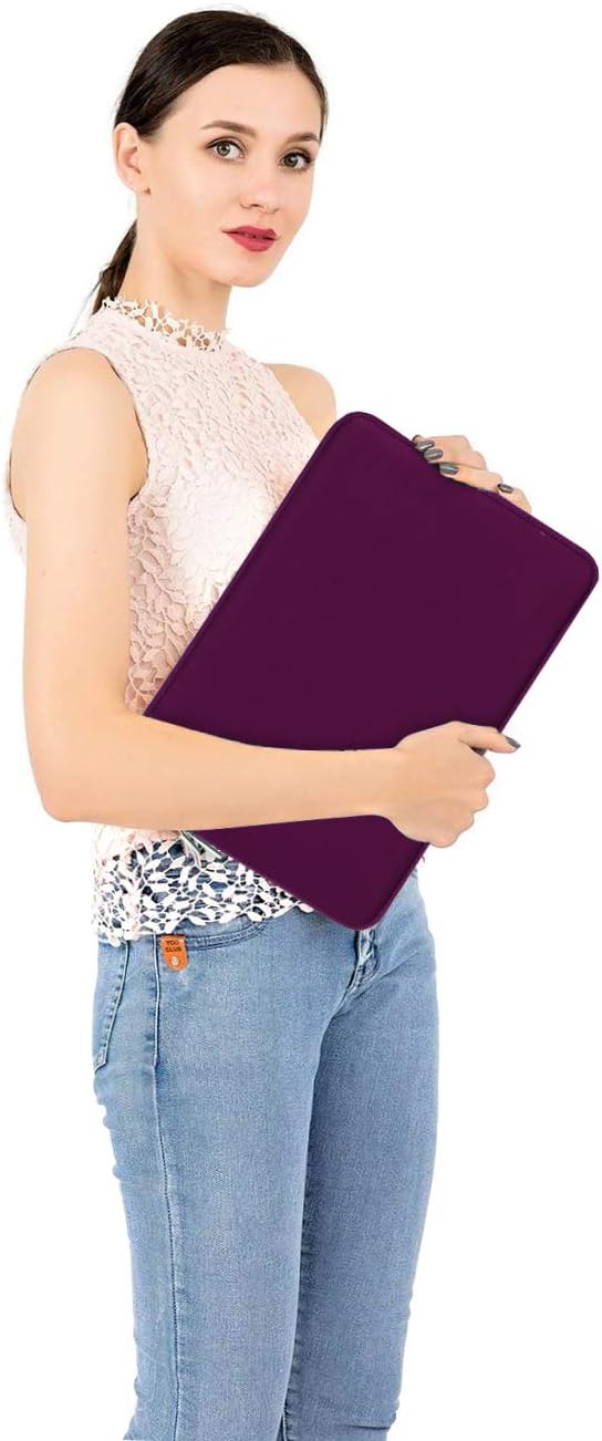 MOSISO Laptop Case 16 inch, 15-15.6 inch Laptop Sleeve Bag Compatible with MacBook Pro 16 M5 M4 M3 M2 M1, HP Acer Dell Lenovo ASUS Notebook, Neoprene Computer Sleeve Bag with Small Case,Magenta Purple