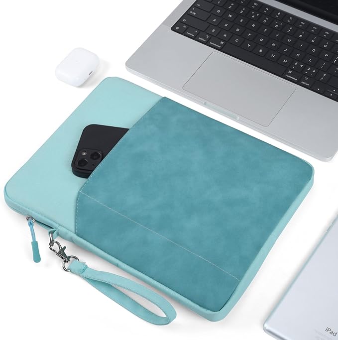 CAAORDKSO 7-8 Inch Tablet Sleeve Bag for iPad mini (A17 Pro) 8.3", iPad mini 6/5/4/3/2/1, Samsung Galaxy Tab S2 8.0, Tab A 8.0, ZenPad Z8s 7.9, Amazon Fire HD 8 Tablet/ 8 Plus Tablet Case Pouch, Blue