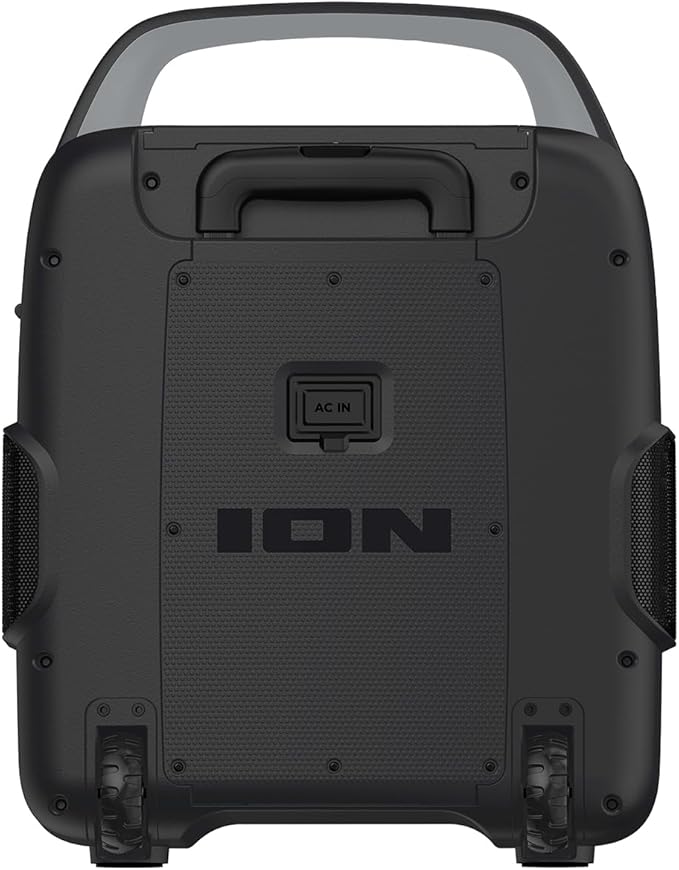 ION Sport 320-200 Watt Outdoor Bluetooth Party Speaker with Rechargeable Battery, FM Radio, Lights, USB Charging, App, Omni-Directional Sound