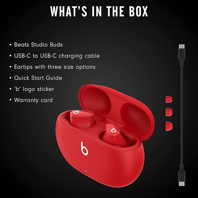 Beats Studio Buds Totally Wireless Noise Cancelling Earphones - Red