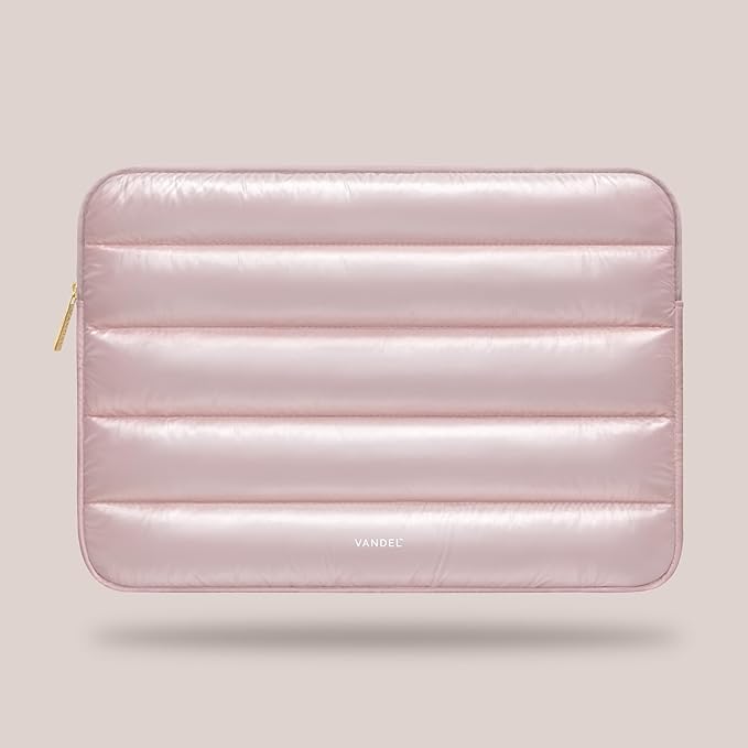 VANDEL - The Original Puffy Laptop Sleeve 13-14 Inch. White Laptop Sleeve for Women. Carrying Case Cover MacBook Pro 14 in, MacBook Air 13 Inch, iPad Pro 12.9, Dell, Asus, HP