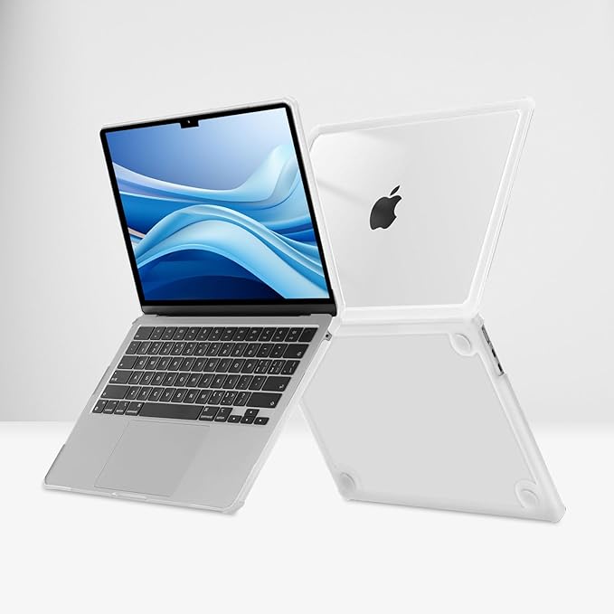 MOSISO Compatible with MacBook Air 13 inch Case M5 2026 M4 2025 M3 M2 2024-2022 A3449 A3240 A3113 A2681,3 in 1 Kit Crack-Resistant Heavy Duty Protective Plastic Hard Case with TPU Bumper,Crystal Clear