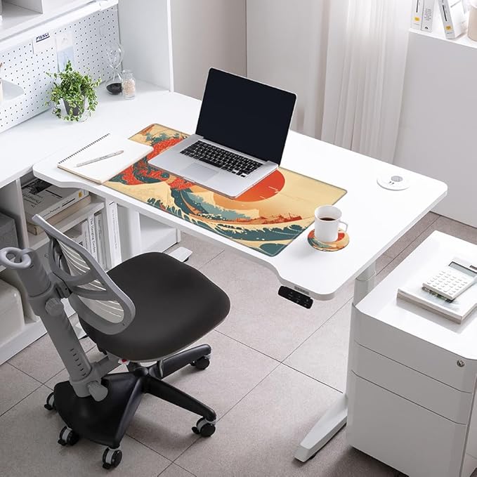 Gaming Mouse Pad Large Mousepad Dragon Desk Mat XXL Big Desk Pad Rubber Base Computer Pad with Stitched Edges Mouse Mat for Work Game Home Office
