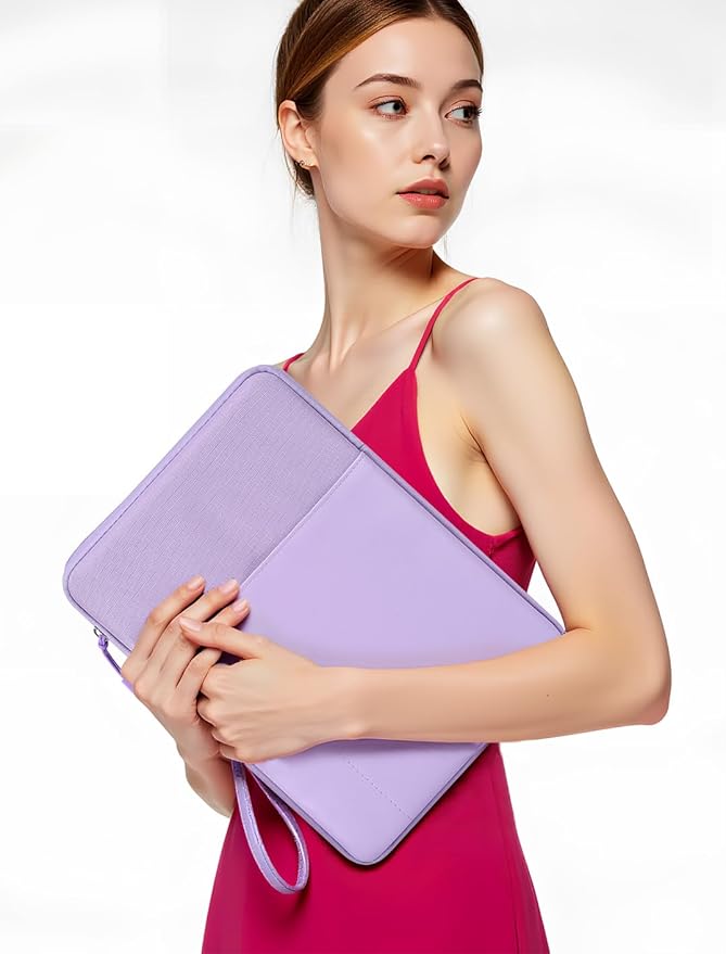 CAAORDKSO 12.9-13 inch Tablet Sleeve Case for 13 inch iPad Air M3 2025, 13 Inch New iPad Pro M4/Air M2 2024, iPad Pro 12.9 inch, Surface Laptop Go 12.4", Galaxy Tab S8+/S9+ 12.4, Waterproof Bag Purple