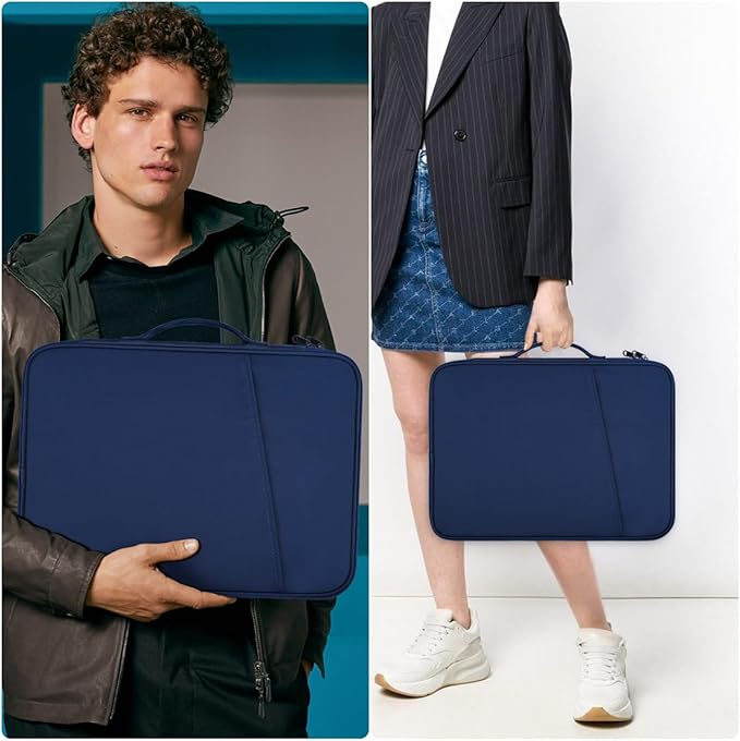 Laptop Carrying Sleeve Compatible with Apple MacBook Air 15 inch M5 M4 M3 M2 chip A3448 A3241 A3114 A2941 2026-2023,15" Microsoft Surface Laptop 6/5/4/3 Protective Case, Computer Traveling Bag- Blue
