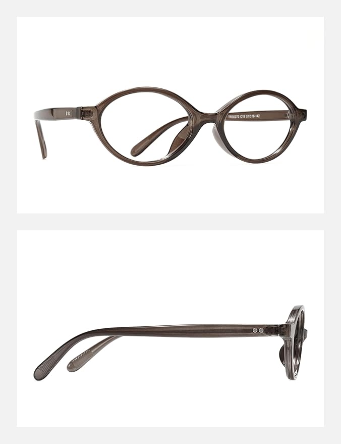 TIJN Olisa Blue Light Blocking Glasses for Women Men,Retro Oval Frame Bluelight Eyeglasses for Gaming/Computer/Screen