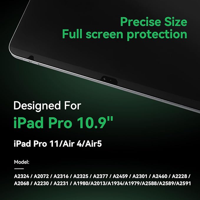 Magnetic Privacy Screen Protector for iPad Air 5th 4th 10.9" & iPad Pro 11(2018-2022), Anti Glare Blue Light Film Anti-Spy Filter, Bubble-Free Shield Easy Install Guard Removable Cover