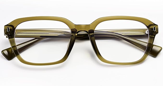 Dollger Blue Light Glasses Men Rectangle Vintage Anti BlueLight Blocking Glare Cute Trendy Computer Gaming UV Eyeglasses