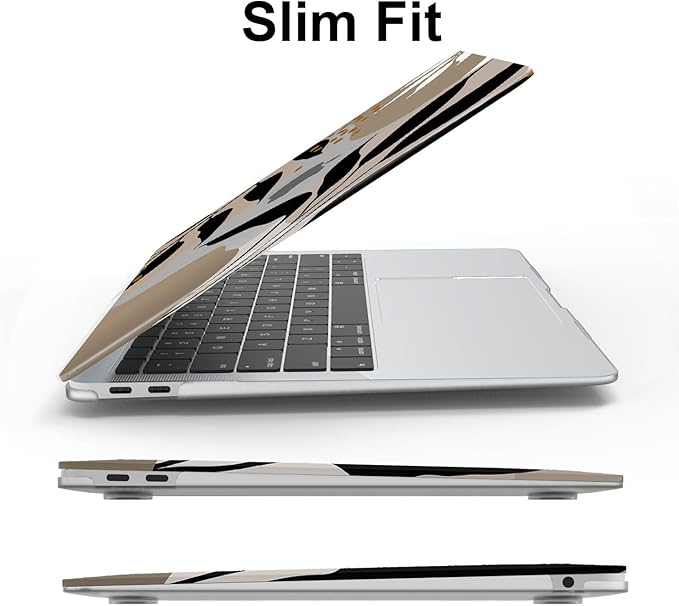 AKIT Compatible with MacBook Air 13 Inch Case M1 2022 2021 2020 2019 2018 A2337 A2179 A1932, Pattern Laptop Hard Shell Case+Screen Protector+Keyboard Cover for MacBook Air 13.3 Inch, Aesthetic Leaves