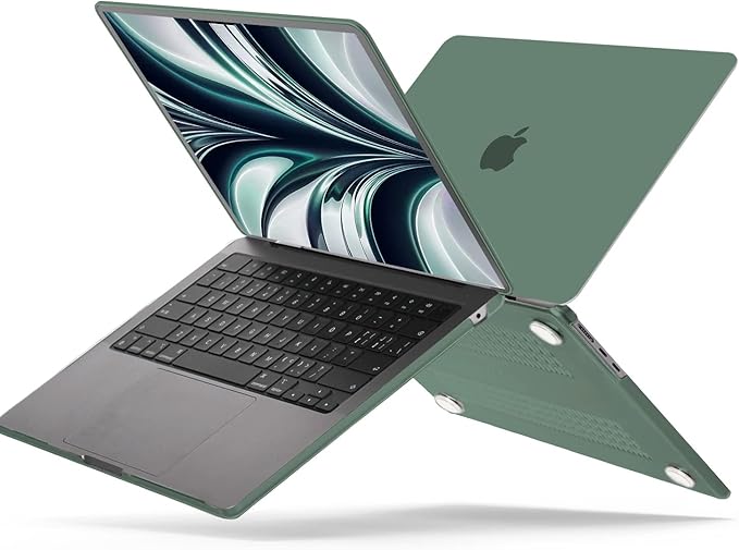 B BELK Compatible with MacBook Air 13 inch Case M5 2026-2022 M4 M3 M2 A3449 A3240 A3113 A2681,Plastic Hard Shell+Keyboard Cover+Screen Skin for MacBook Air 13.6 inch Case,Midnight Green