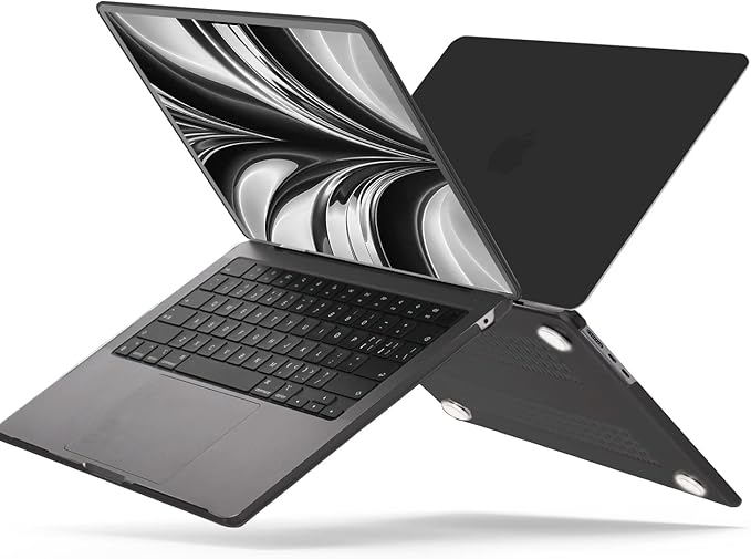 B BELK Compatible with MacBook Air 13.6 inch Case M5 2026 2025 2024 2023 2022 M4 M3 M2 A3449 A3240 A3113 A2681 Liquid Retina Display, Plastic Hard Shell Case+Keyboard Cover+Screen Protector, Black