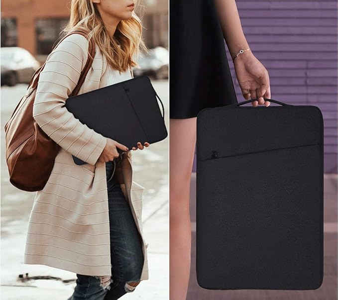 14 Inch Laptop Sleeve Case for Dell Latitude/Inspiron, HP ASUS Lenovo Chromebook/Stream/ASUS Vivobook/Lenovo IdeaPad Computer Sleeve Bag, Black