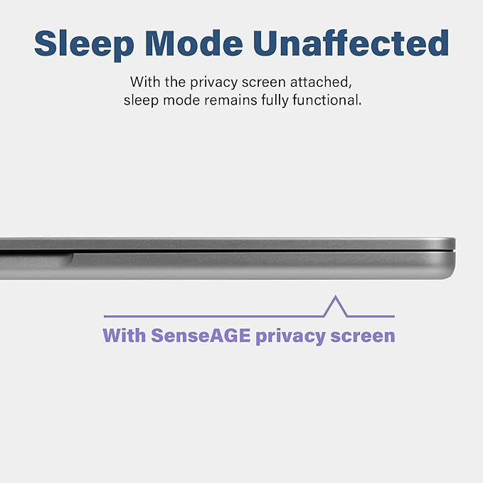 SenseAGE Magnetic Privacy Screen Filter for MacBook Air 15 inch (2023-2025, M2, M3, M4), Easy On/Off Anti-Blue Light Privacy Screen Protector, Compatible with MacBook Air 15.3 inch