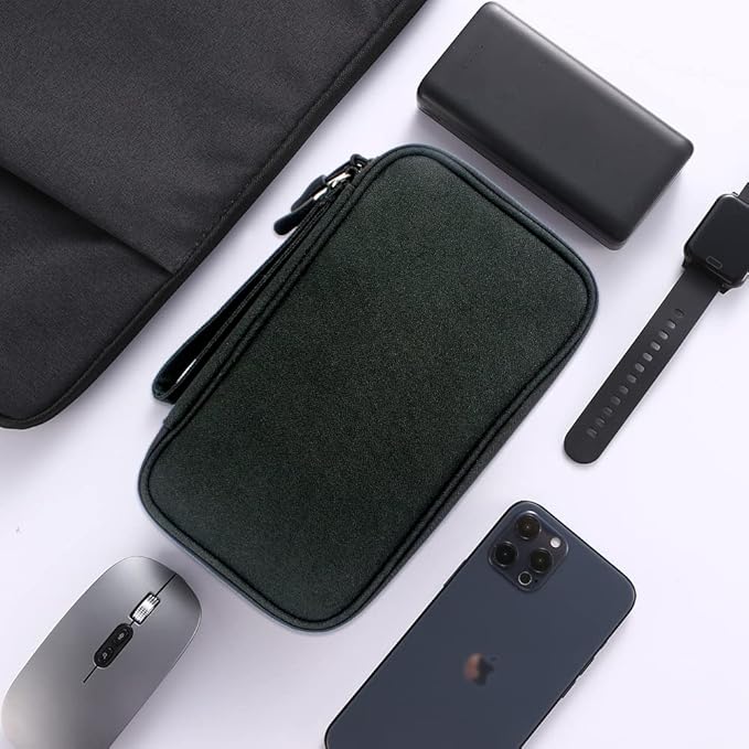 DDgro Travel Accessories Organizer Electronics Pouch for Keeping Cables in Order (Medium, Black)
