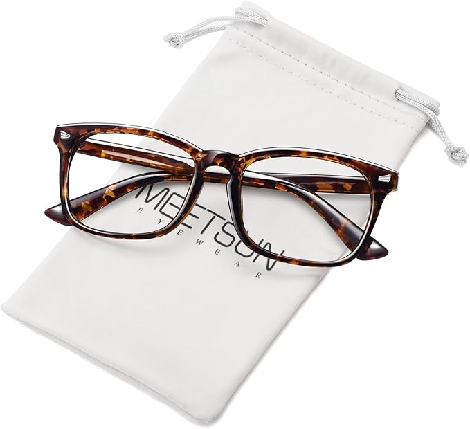 MEETSUN Blue Light Blocking Glasses Women Men, Anti Eye Strain Headache (Sleep Better),Computer Glasses UV400 Lens (Tortie)