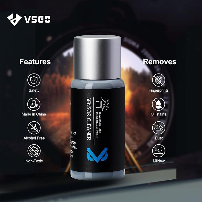 VSGO Full Frame Sensor Cleaning Kit, 12pcs Sensor Swabs & 10ml Sensor Cleaner for Nikon Sony Canon DSLR Camera Clean (VS-S03-12) - Image 9
