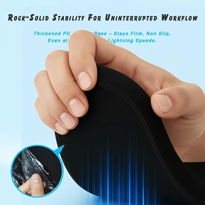Ergonomic Wrist Rest Set for Keyboard and Mouse | Cooling Gel & Slow-Rebound Memory Foam Palm Support Pad | Luxe Leather, Minimalist, Non-Slip PU Base for Office, Laptop & Gaming (04Green)