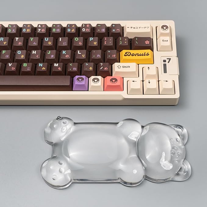 Ergonomic Silicone Gel Mouse Wrist Rest – Clear Cute Bear Mouse Wrist Rest, Comfort & Support for Typing and Gaming