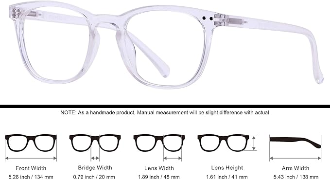 ANDWOOD Blue Light Blocking Glasses Women Men Computer Small Face Clear Bluelight Blocker Eyeglasses Frame