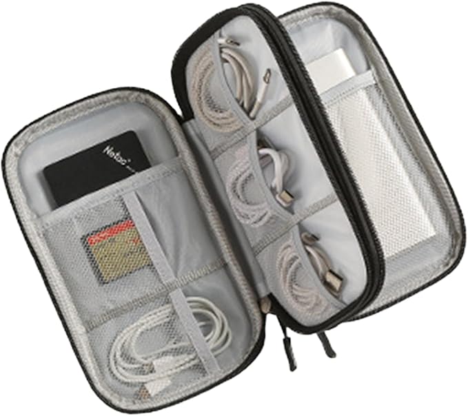 Data cable storage bag, charger, portable power bank, charging cable bag box, digital organizer bag