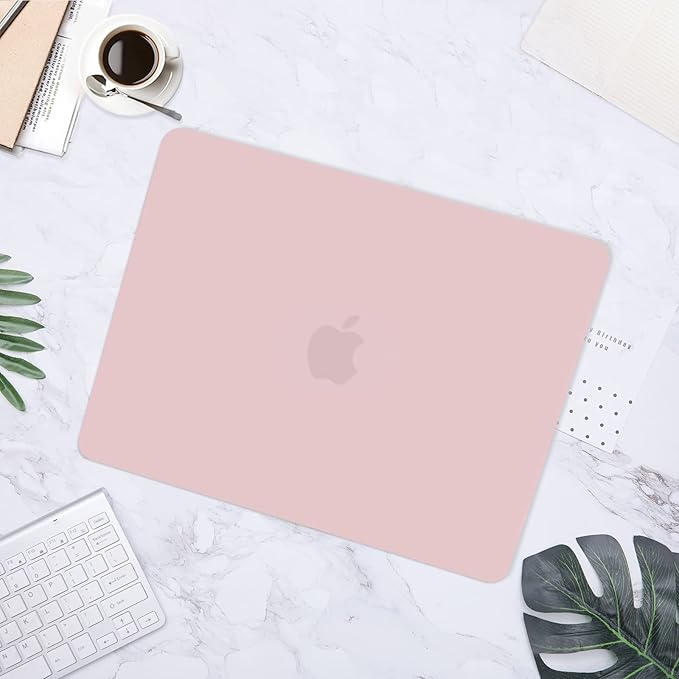 MOSISO Compatible with MacBook Air 13 inch Case M5 2026 M4 2025 M3 M2 2024-2022 A3449 A3240 A3113 A2681,Hard Shell&Keyboard Cover&Screen Film&Pouch for MacBook Air 13.6 inch Case, Baby Pink