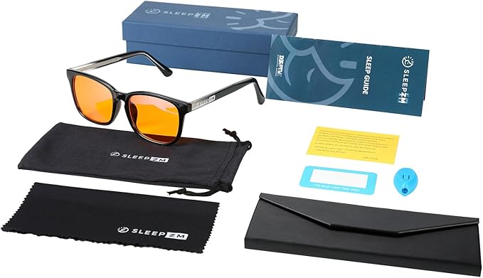 Sleep ZM Blue Light Blocking & Light Sensitivity Glasses - 8 Lens Types for Comfort, Relaxation, Sleep & Relief - 50+ Styles