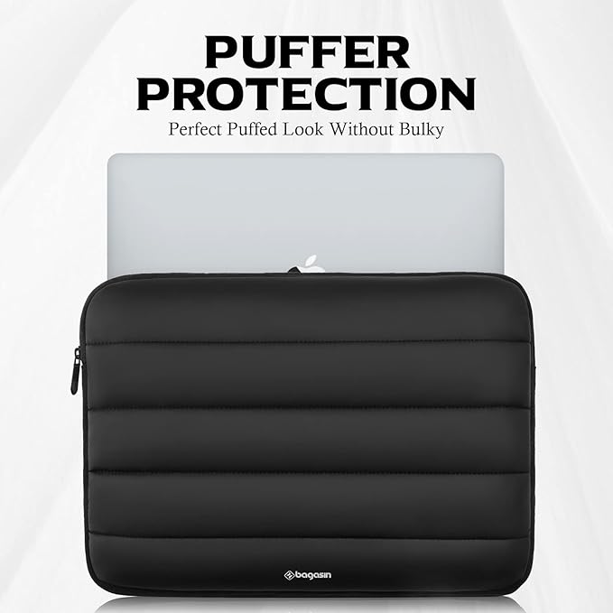 bagasin Laptop Sleeve Bag, 13 13.3 Inch Laptop Sleeve Protective Sleeve for MacBook Air Pro M2/M1, MacBook Pro 14, iPad Pro 12.9, HP, Dell, Lenovo, Asus Notebook