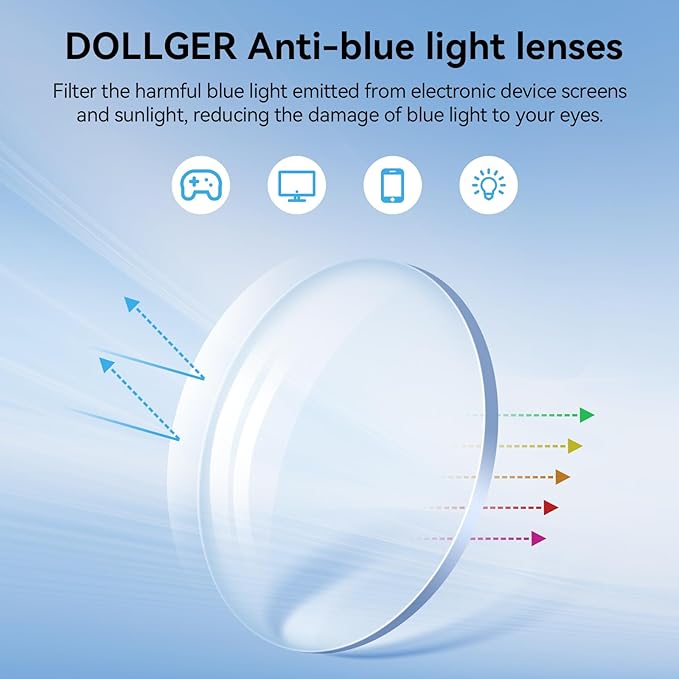 Dollger Pink Oversized Square Blue Light Blocking Glasses for Women Trendy Oversized Computer Gaming Eyeglasses Cat Eye Metal Frame bluelight glasses Rose Gold