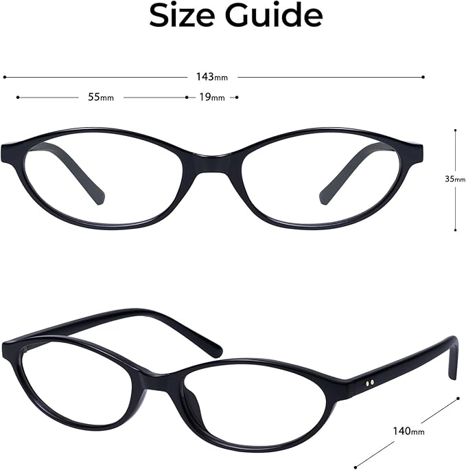 mosanana Blue Light Blocking Oval Glasses for Women Trendy Retro MO25101