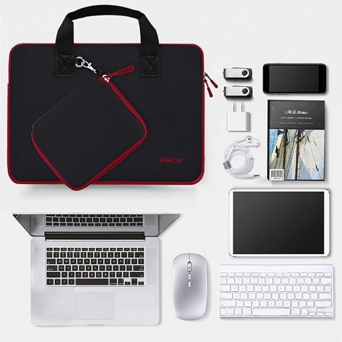 Hseok Laptop Sleeve 14 inch Case with Small Case, Compatible with MacBook Neo 14, MacBook Pro 14 M5/M4/M3/M2/M1, XPS 14 and Most 14 inch Notebooks, Neoprene Computer Handbag,B01RD01