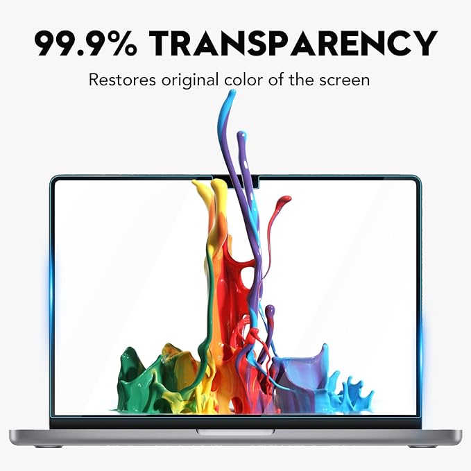 Tempered Glass Screen Protector Compatible with MacBook Air 15.3" M2 2023,9H Hardness Scratch Resistant Macbook Air 15 Inch Screen Film Guard, Bubble Free Ultra-Thin HD Transparency Anti-Fingerprint